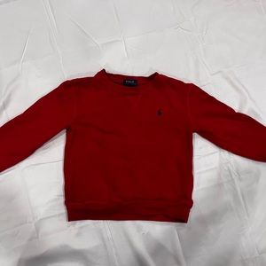 Polo by Ralph Lauren Sweatshirt. Red childrens sz 6. USED. Good condition